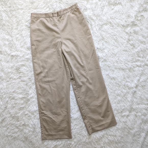 Alfred Dunner Pants - Alfred Dunner Classic Tan High Waist Pull On Ankle Pants Size 10